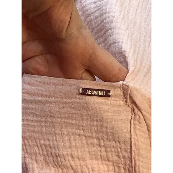 Womens XL Cotton Gauze Button-Down Shirt & Short Loungewear Casual JASON WU - Picture 5 of 13